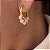 Brinco de Argolinha Pingente com Zircônias Rise Banhado a Ouro 18k - Imagem 2