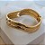 Bracelete Orgânico Ondular Banhado a Ouro 18k - Imagem 2