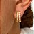 Brinco Argola Oval Petit Banhado a Ouro 18k - Imagem 1