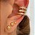 Piercing 3 Fios Éclair Banhado a Ouro 18k - Imagem 1