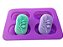 MOLDE DE SILICONE PARA SABONETE 4 CAVIDADES - Imagem 1