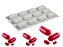 MOLDE DE SILICONE OBLONGO 12 CAVIDADES PARA SOBREMESAS - Imagem 3
