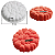 FORMA DE SILICONE REDONDA DETALHE CORAÇÃO - Imagem 1