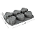 MOLDE DE SILICONE CORAÇÃO 3D 06 CAVIDADES - Imagem 1