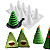 FORMA DE SILICONE 3D MINI ARVORE DE NATAL - Imagem 2