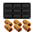 KIT 4 AROS RETANGULAR MAIS FORMA RETANGULAR 09 CAVIDADES - Imagem 2