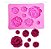 MOLDE SILICONE 3D ROSAS 07 CAVIDADES PARA PASTA AMERICANA - Imagem 1
