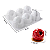FORMA DE SILICONE FRAMBOESA 06 CAVIDADES PARA SOBREMESAS - Imagem 2