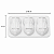 FORMA DE SILICONE BRANCO MODELO AMENDOIM 03 CAVIDADES - Imagem 4