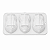 FORMA DE SILICONE BRANCO MODELO AMENDOIM 03 CAVIDADES - Imagem 1