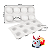 MOLDE DE SILICONE SEMIESFERA ALTA COM 8 CAVIDADES - Imagem 2