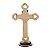 Crucifixo de Mesa com Medalha de São Bento - Ouro Velho - 24cm - Imagem 2