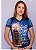 Camiseta Feminina Nossa Senhora Aparecida  Azul escuro  Baby look - Imagem 1