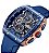 Relógio Masculino Calendário Cronógrafo Luminoso De Quartzo 8442 Azul - Imagem 1