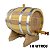 Barril de Madeira Amburana / Jequitibá Natural - Aro Inox (10 Litros) - Imagem 1