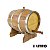 Barril de Madeira Carvalho Natural - Aro Inox (1 Litro) - Imagem 1