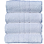 Kit: 5 Toalhas de Rosto Hotel Brancas Dubai Costura Dupla - Imagem 1