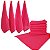 Kit 12 Panos de Prato Vermelho Trabalhado Artesanato Pano Gourmet 68x50 Centímetros - Imagem 5