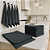 Kit 12 Panos de Prato Preto Artesanato Pano Gourmet 68x50cm Cor: Preto Liso - Imagem 1