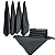 Kit 12 Panos de Prato Preto Artesanato Pano Gourmet 68x50cm Cor: Preto Liso - Imagem 2