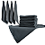 Kit 12 Panos de Prato Preto Artesanato Pano Gourmet 68x50cm Cor: Preto Trabalhado - Imagem 2