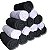 Kit 50 Toalhas para Salão de Beleza Barbearia Cores Mistas 25 Pretas + 25 Brancas - Imagem 1