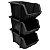 Gaveta Organizadora Braslider Nº5 Preto 12x15x25cm Kit com 30 Unidades - Imagem 1