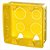 Caixa de Luz Roma 4x4 Quadrada Amarela Embalagem com 12 Unidades - Imagem 1