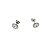 Brinco Masculino Folheado Rodio Pedra Cristal Antialergico - Imagem 2