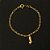 Pulseira Infantil Figa Pedra Vermelha Cirillo Semijoias Folheado 18k Pu07 - Imagem 1