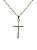 Corrente Cingapura 50 cm e Cruz Folheado Ouro 18k Cirillo - Imagem 1