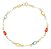 Pulseira Pedras Colorida  Folheada Banhada A Ouro 18k - Imagem 1