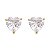 Brinco Zircônia 1cm Coração 3089 Folheado Ouro 18k - Imagem 1