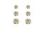 Trio Brinco Crystal 3 pares Folheado Ouro 18k Antialérgico - Imagem 1