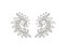 Brinco Zircônias Espiral 3211 Banho Ouro Branco Antialérgico - Imagem 1