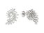Brinco Zircônias Espiral 3211 Banho Ouro Branco Antialérgico - Imagem 2