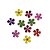 30 Adesivos Pet EVA Flor Com Strass Cores Sortidas - Imagem 2