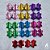 10 Laços Pet Adesivados EVA Glitter Cores Sortidas Tamnho M - Imagem 1