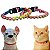 Coleira Luxo Strass Macramê Para Cachorro ou Gato - Imagem 1
