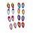 30 Adesivos EVA Pet Tic Tac Pompom Com Cores Sortidas - Imagem 3
