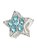 Berloque Estrela cravejada azul - Folheada a prata - Imagem 1