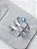 Par de Aliança diamantada 2mm + solitário Azul - Aço Inox - Imagem 2