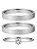 Par de Aliança diamantada 3mm + Solitário Cristal - Aço Inox - Imagem 2