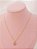 Colar coração zirconia rosa - Folheado a Ouro - Imagem 2