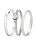 Par de Aliança Snow White 2mm + Solitário coração mini - Prata 950 - Imagem 1