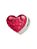 Berloque separador Coração vermelho - Folheado a prata - Imagem 1