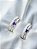 Par de Aliança Diamantada 3mm + Solitários encanto Roxo - Prata 950 - Imagem 2