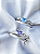 Par de Aliança Diamantada 2mm + Solitário Love Azul e Roxo - Prata 950 - Imagem 2