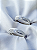 Par de Aliança Diamantada 2mm + Solitários Butterfly - Prata 950 - Imagem 3