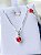 Conjunto Colar + Solitário Love vermelho - Prata 950/925 - Imagem 3